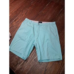 38" Waist Saddlebred Blue Cotton Shorts with Pockets and Belt Loops